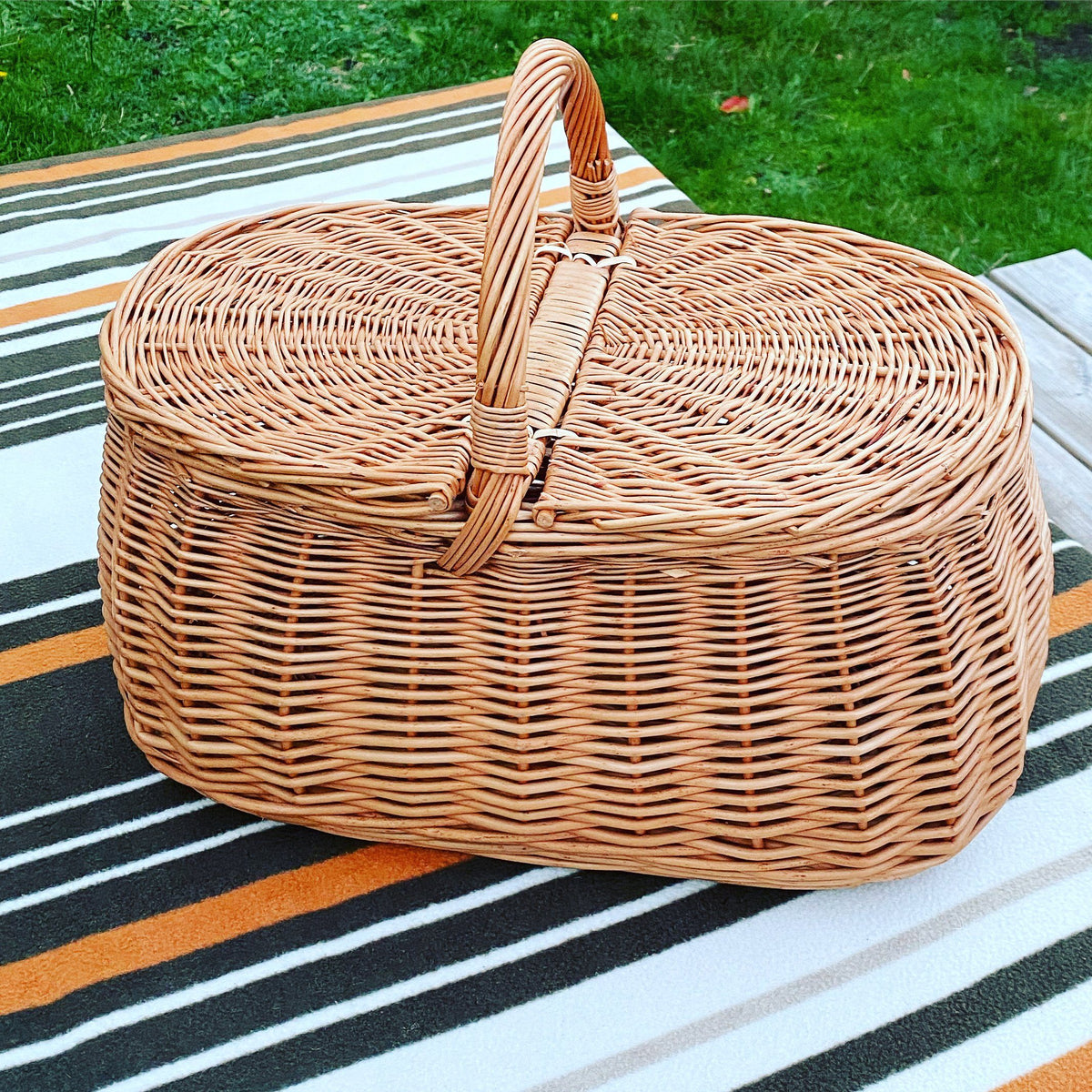 Oval Wicker Picnic Basket Ollie — Prestige Wicker