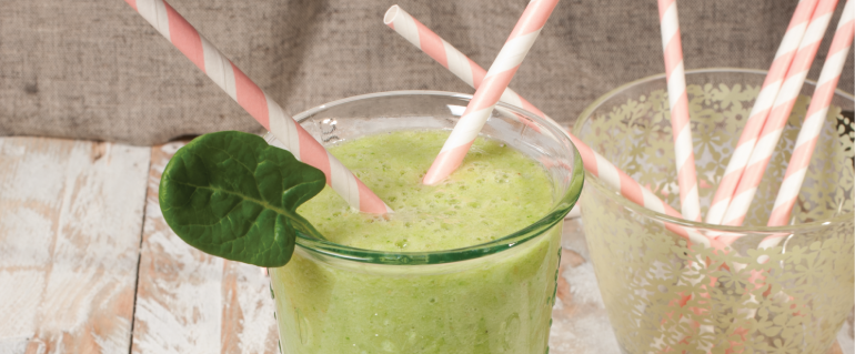 Glowing green smoothie