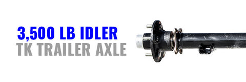 A 3,500 LB Idler TK Trailer Axle available at The Trailer Parts Outlet