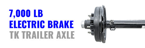 A 7,000 lb Electric Brake Trailer Axle available at the trailer parts outlet