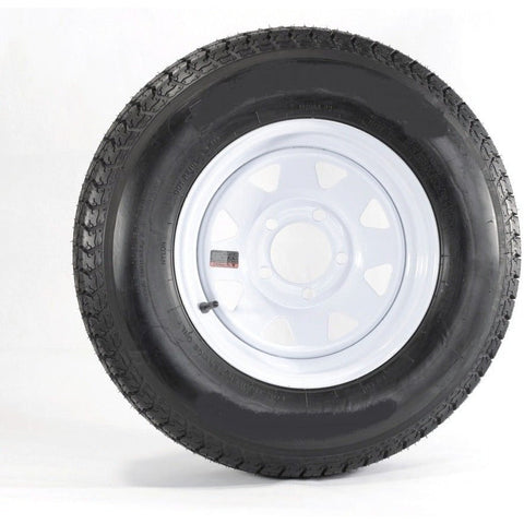 Goodride 13 6 ply Radial Trailer Tire and Wheel ST 17580R13 5 lug White Spoke