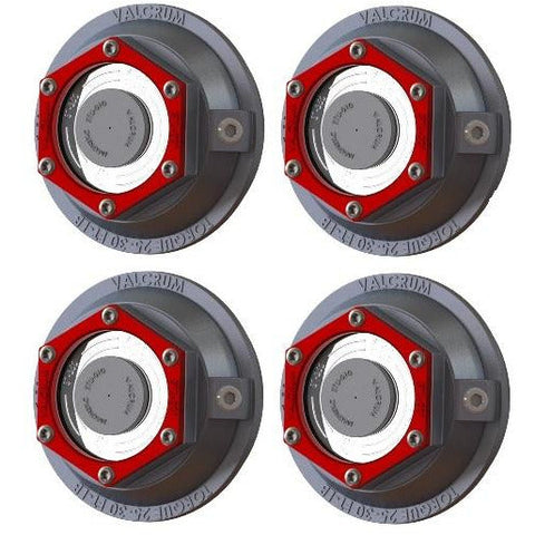 Valcrum HD Aluminum Trailer Oil Hub Cap for 8k Axles ST2875A Pack of 4