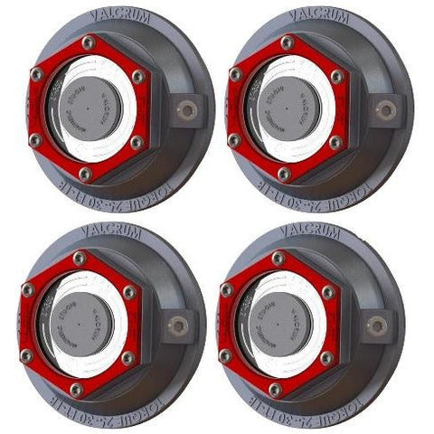 Valcrum HD Aluminum Trailer Oil Hub Cap for 9 15k Axles ST400D Pack of 4