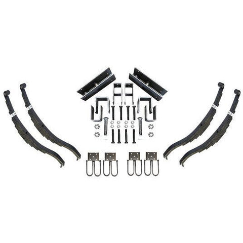Trailer Heavy Duty Slipper Spring Suspension and Tandem Axle Hanger Kit for 3 Tubes 7000 Pound Axles