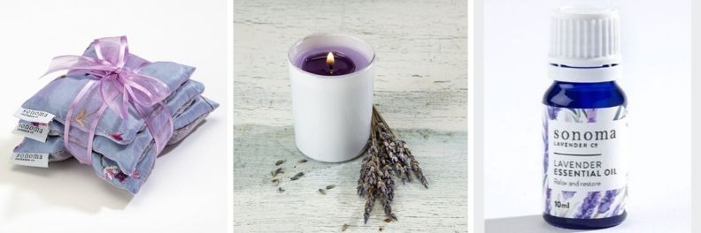 Lavender Sachets candles and essential oil