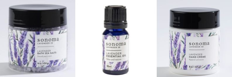 Sonoma Lavender Bath Salts Essential Oil and Hand Creme