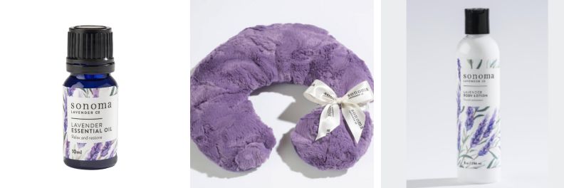 Sonoma Lavender Essential Oil Neck Pillow And Body Lotion