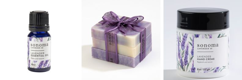 Sonoma Lavender Essential Oil Soaps and Hand Creme