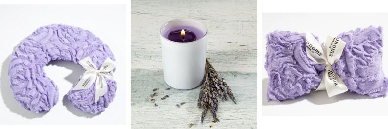 Sonoma Lavender Neck Pillow Infused Candle and Spa Eye Mask