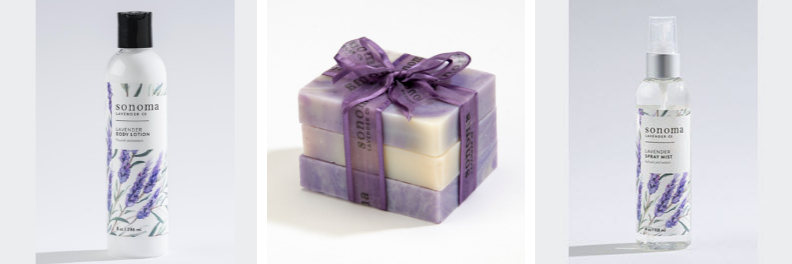 sonoma lavender massage oil soap trio and linen spray