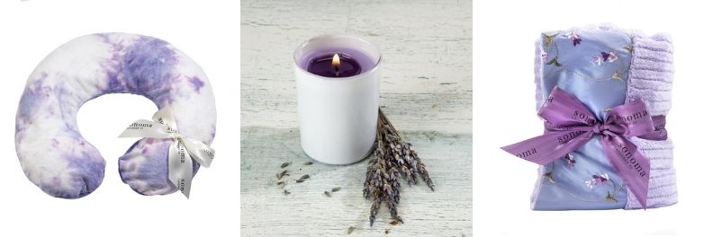 sonoma lavender neck pillow lavender spa wrap and lavender candle