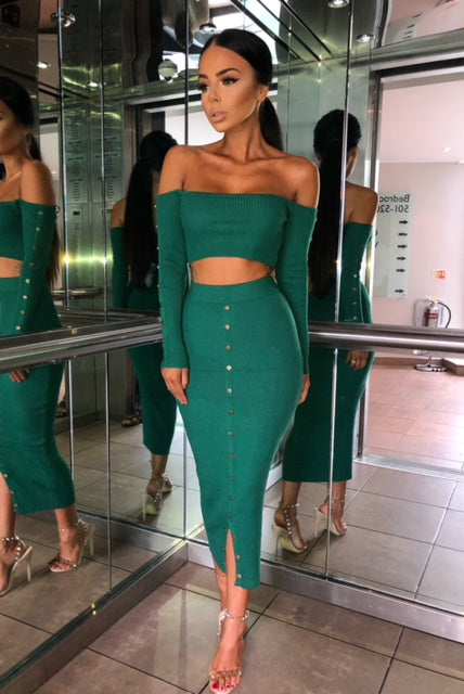 Alessandra Ribbed Two Piece - Green – Sorelleuk