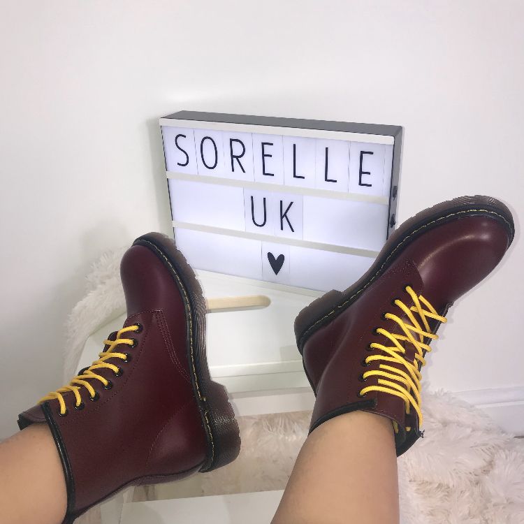 wine lace up boots