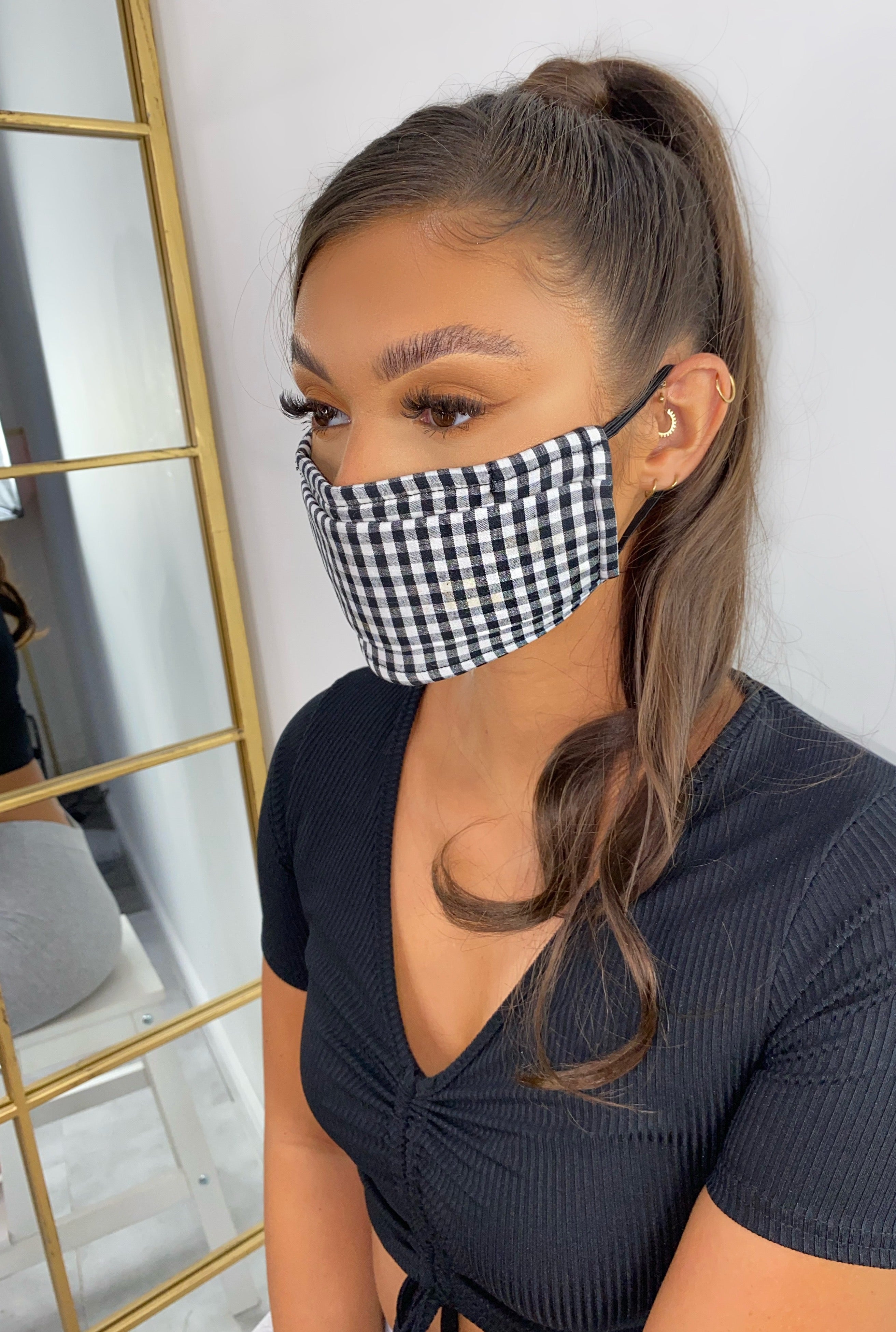 Reusable Face Mask - Check (SALE)