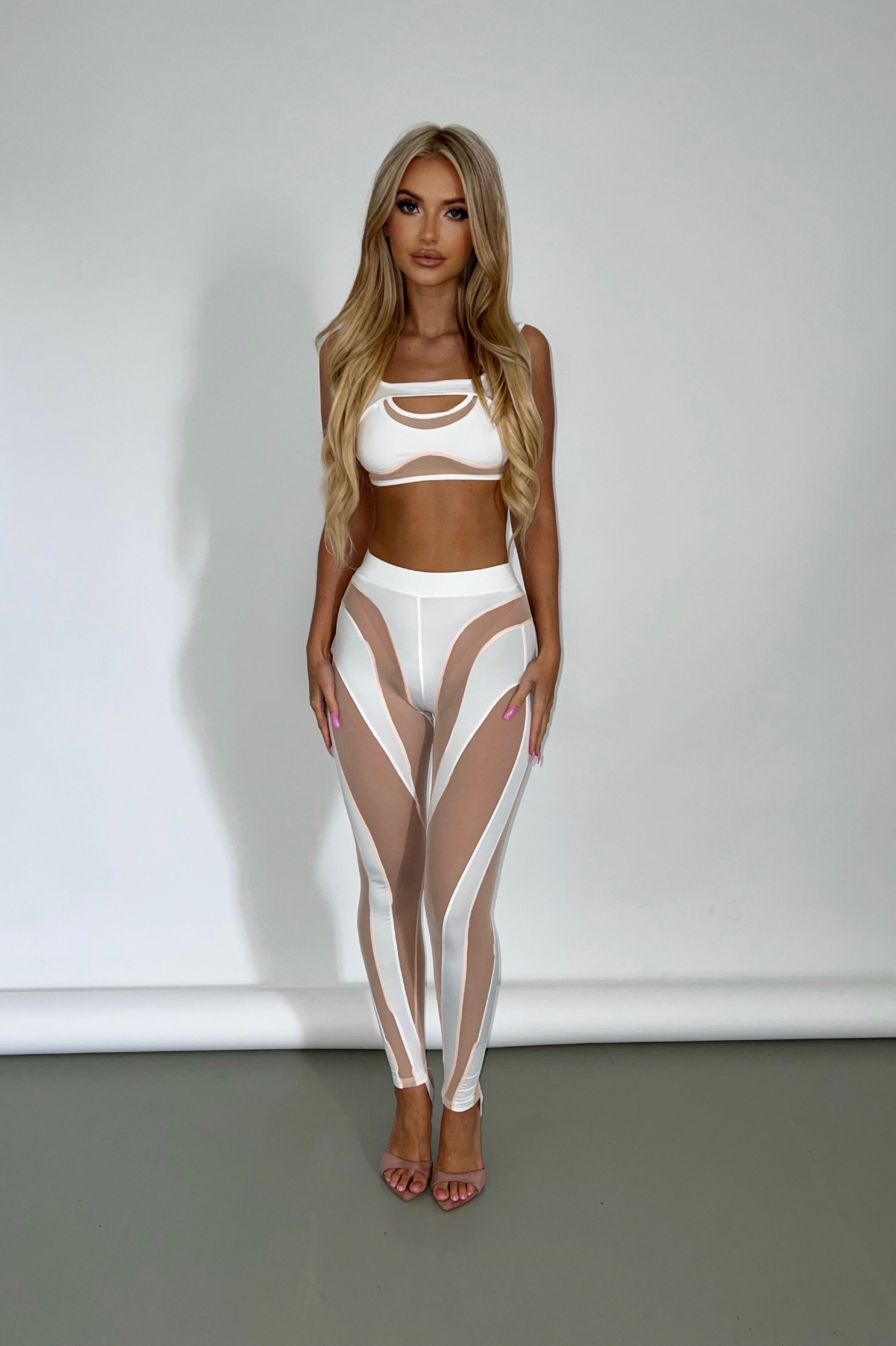 Simmie Mesh Two Piece - White