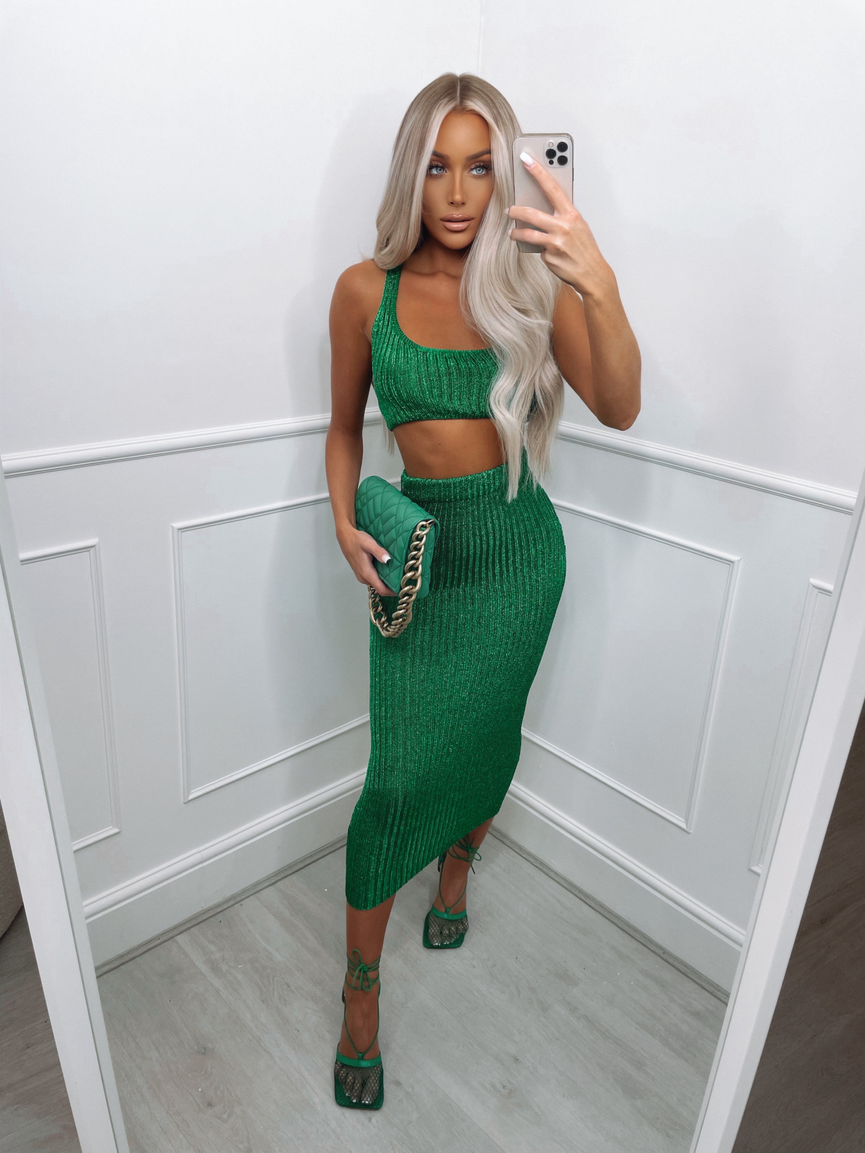 Tiffy Metallic Two Piece - Green (SALE)