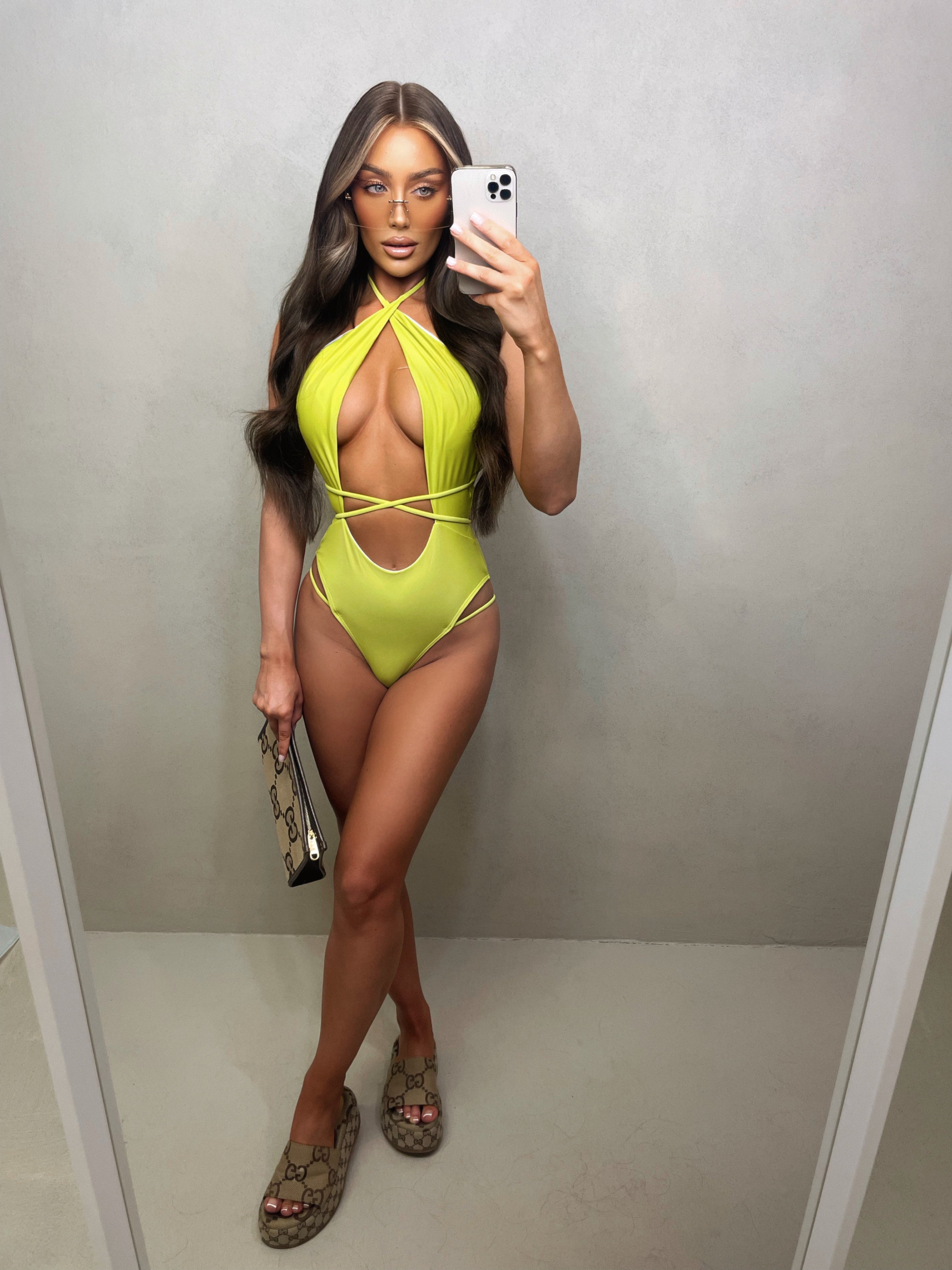 Bec Wrap Swimsuit - Yellow