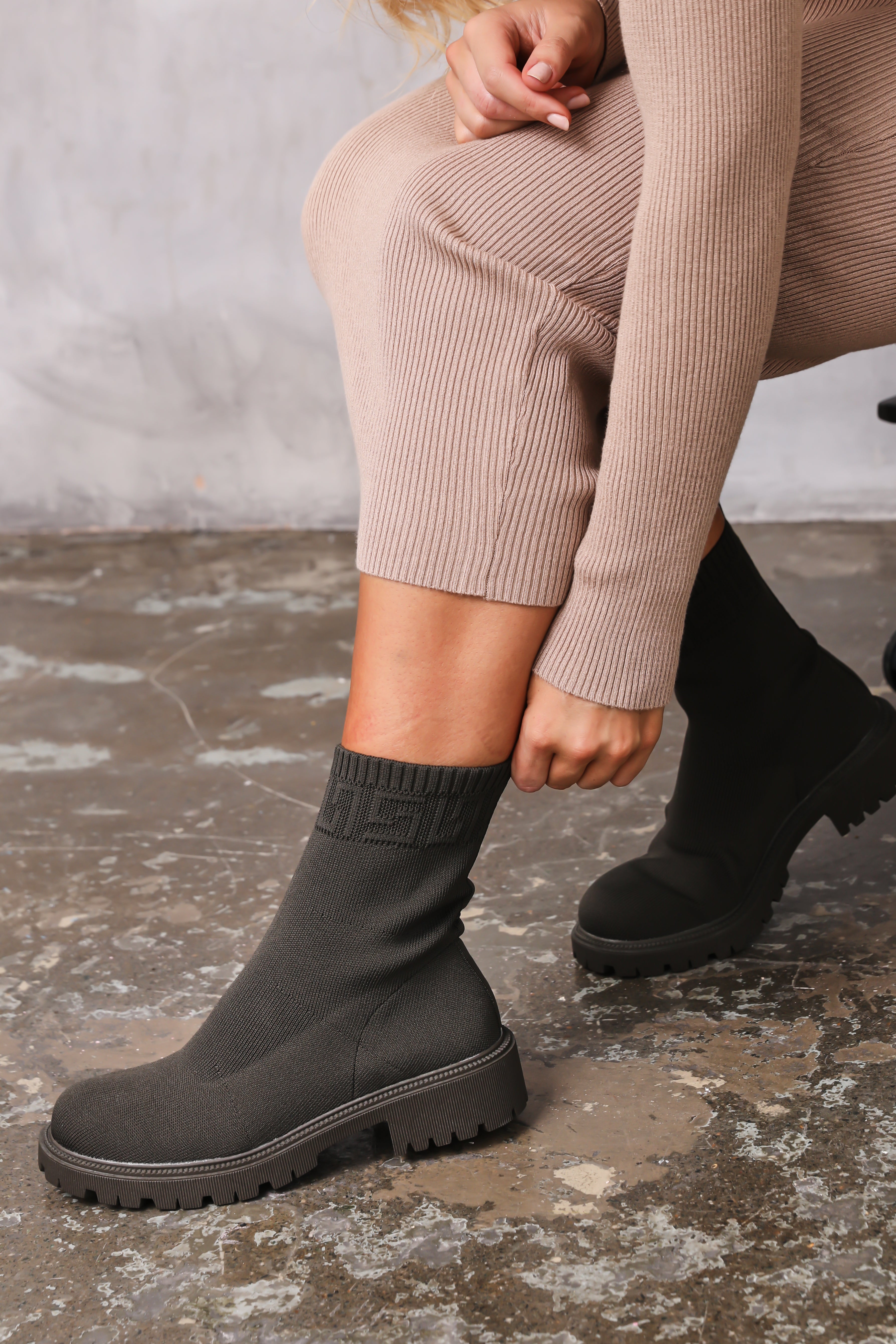 Sock Boots - Khaki (SALE)