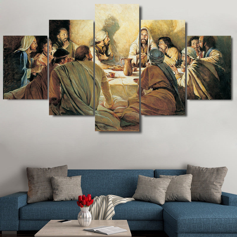 Jesus Disciples Last Supper Wall Art Canvas Print Decor