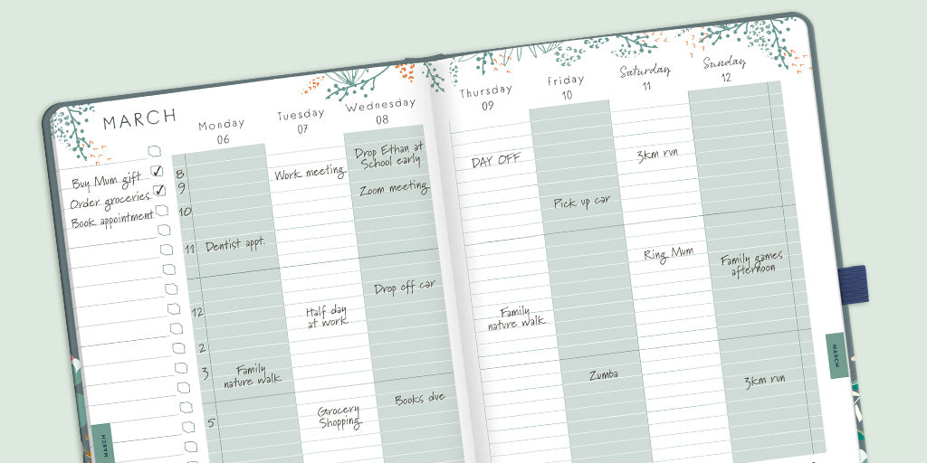 An academic diary showcasing a September diary page