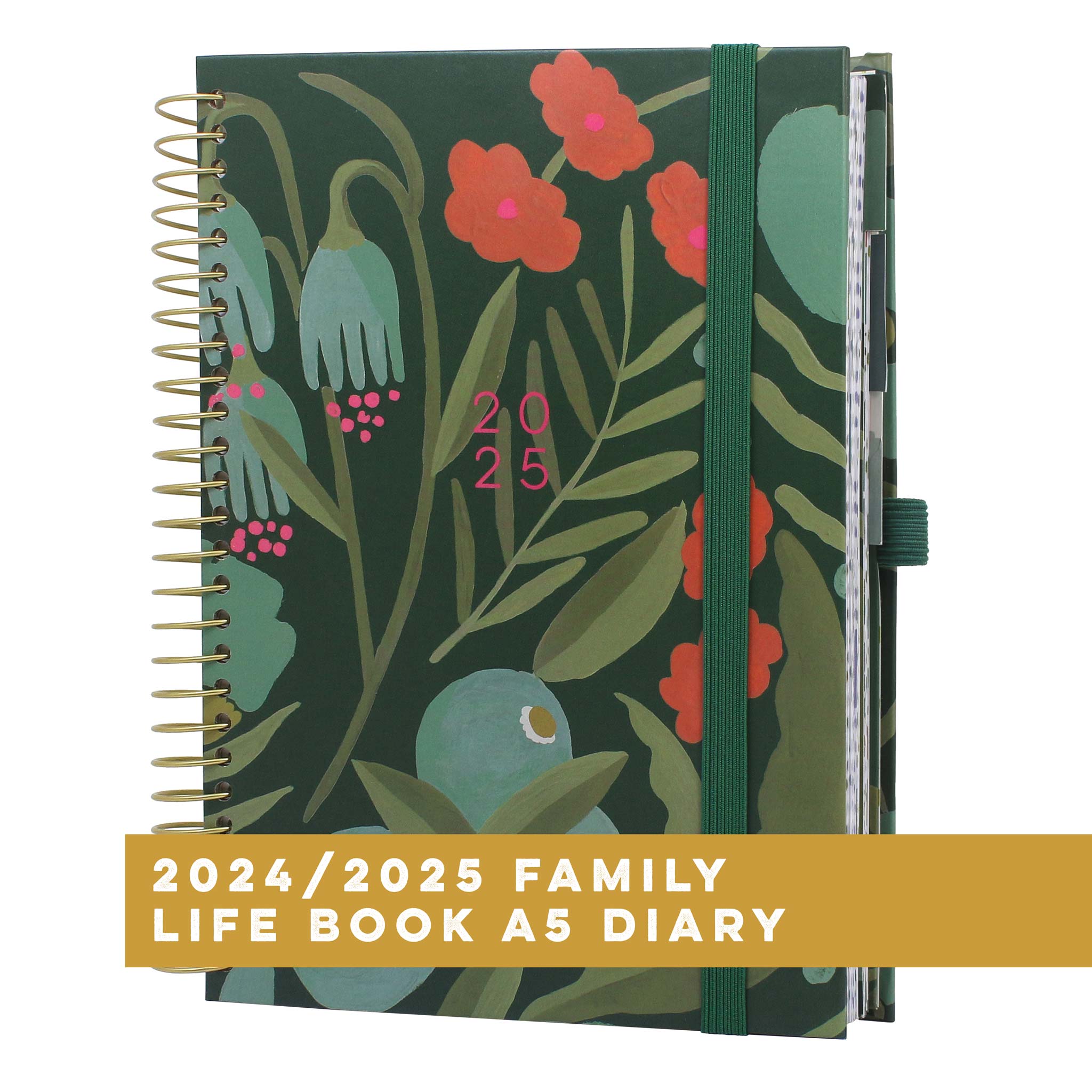 An image of Family Life Book Diary 2025 Leaf