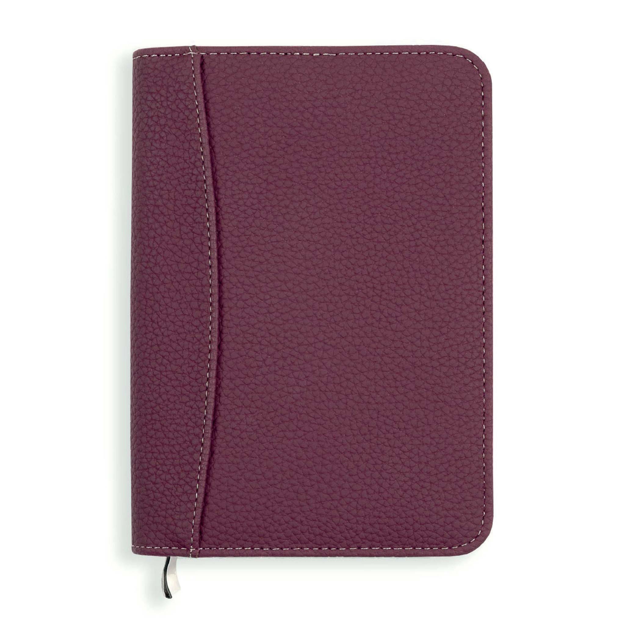 An image of Luxury A6 Diary Cover | A6 Full-Zip Cover with Internal Pocket Damson