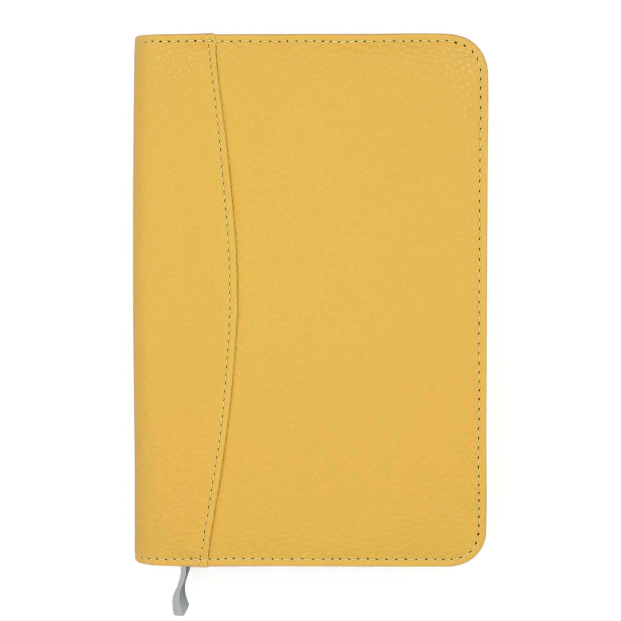 An image of Pocket Life Book Diary Cover I Full-Zip Slimline Cover with Pocket Mustard Yello...