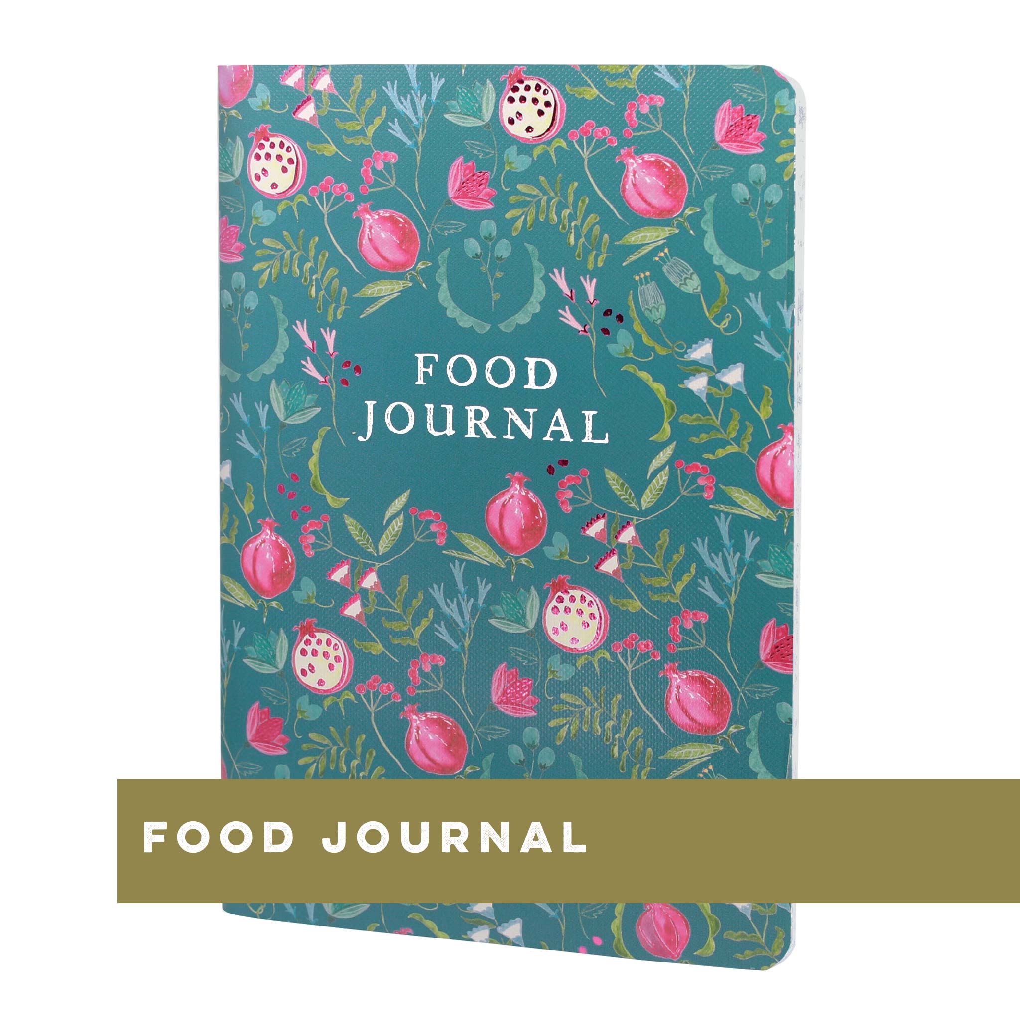 An image of Food Journal | Food Diary with Diet Pages, Weight Loss Trackers & More Pomegrana...