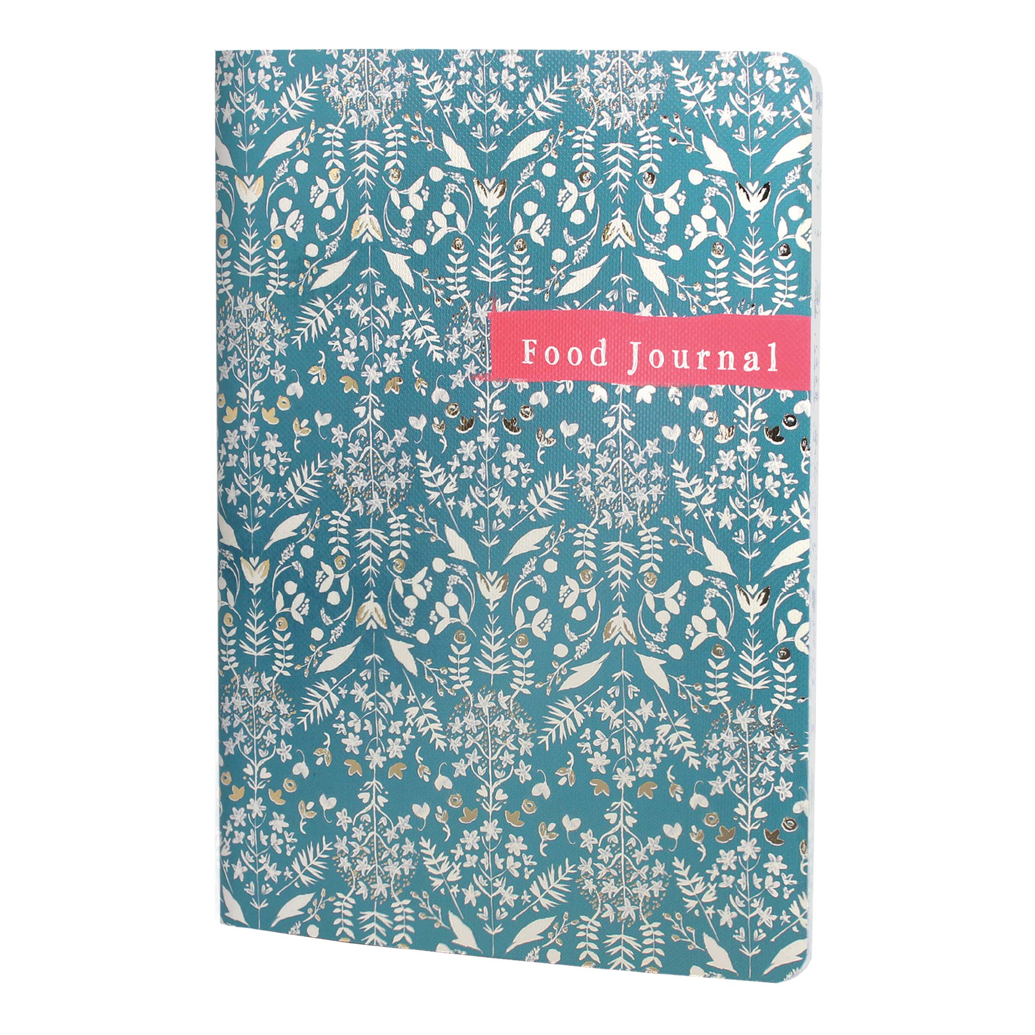 An image of Food Journal | Food Diary with Diet Pages, Weight Loss Trackers & More Floral