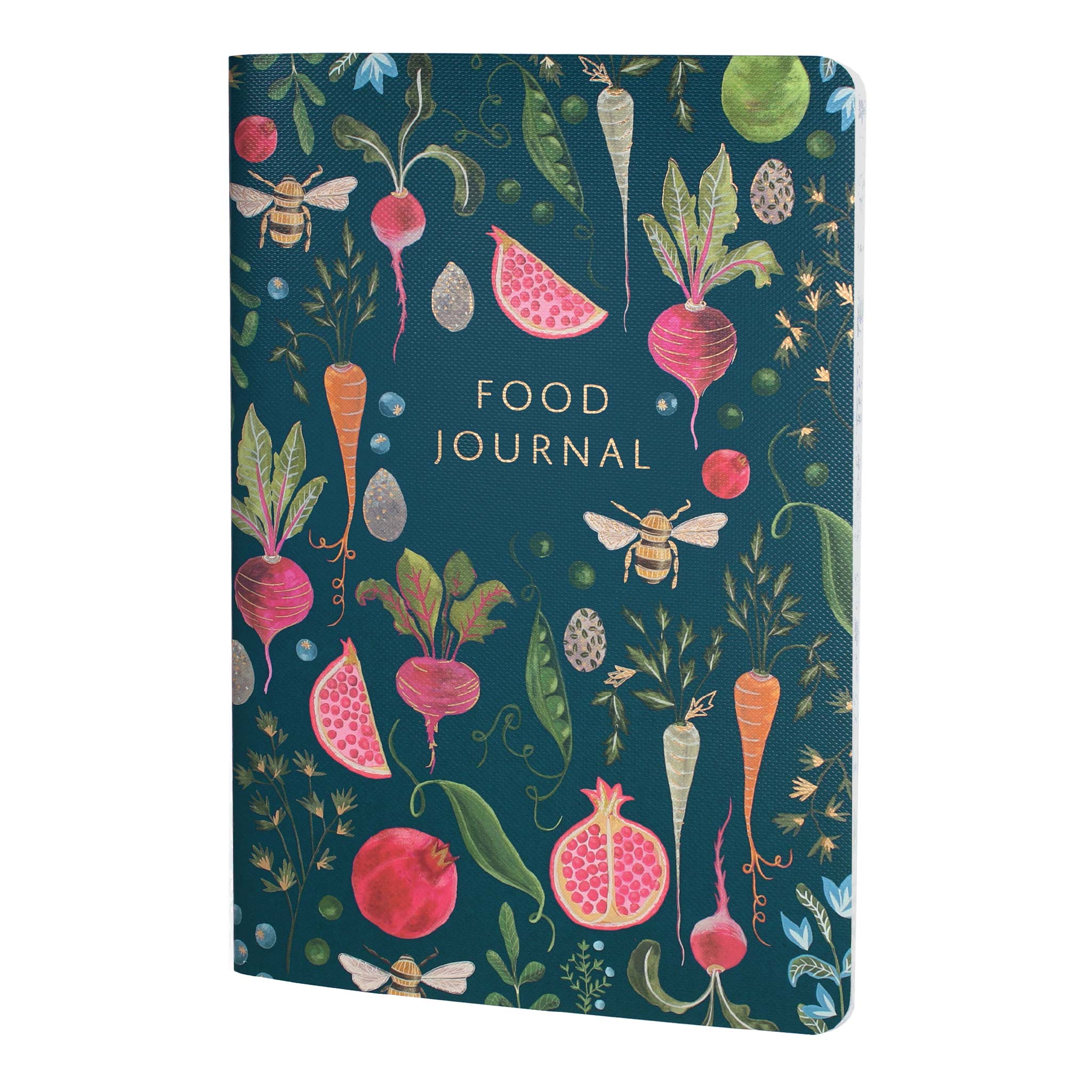 An image of Food Journal | Food Diary with Diet Pages, Weight Loss Trackers & More Navy Bee
