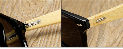 Polarized Best Bamboo Sunglasses with UV400 protection, hinge, Model BB512 - bamboobud.com