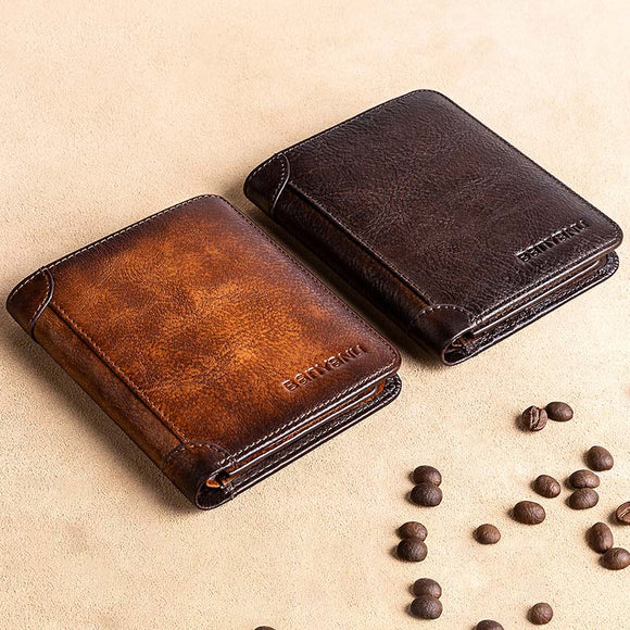 Genuine Leather Wallets Men Wallet Purses