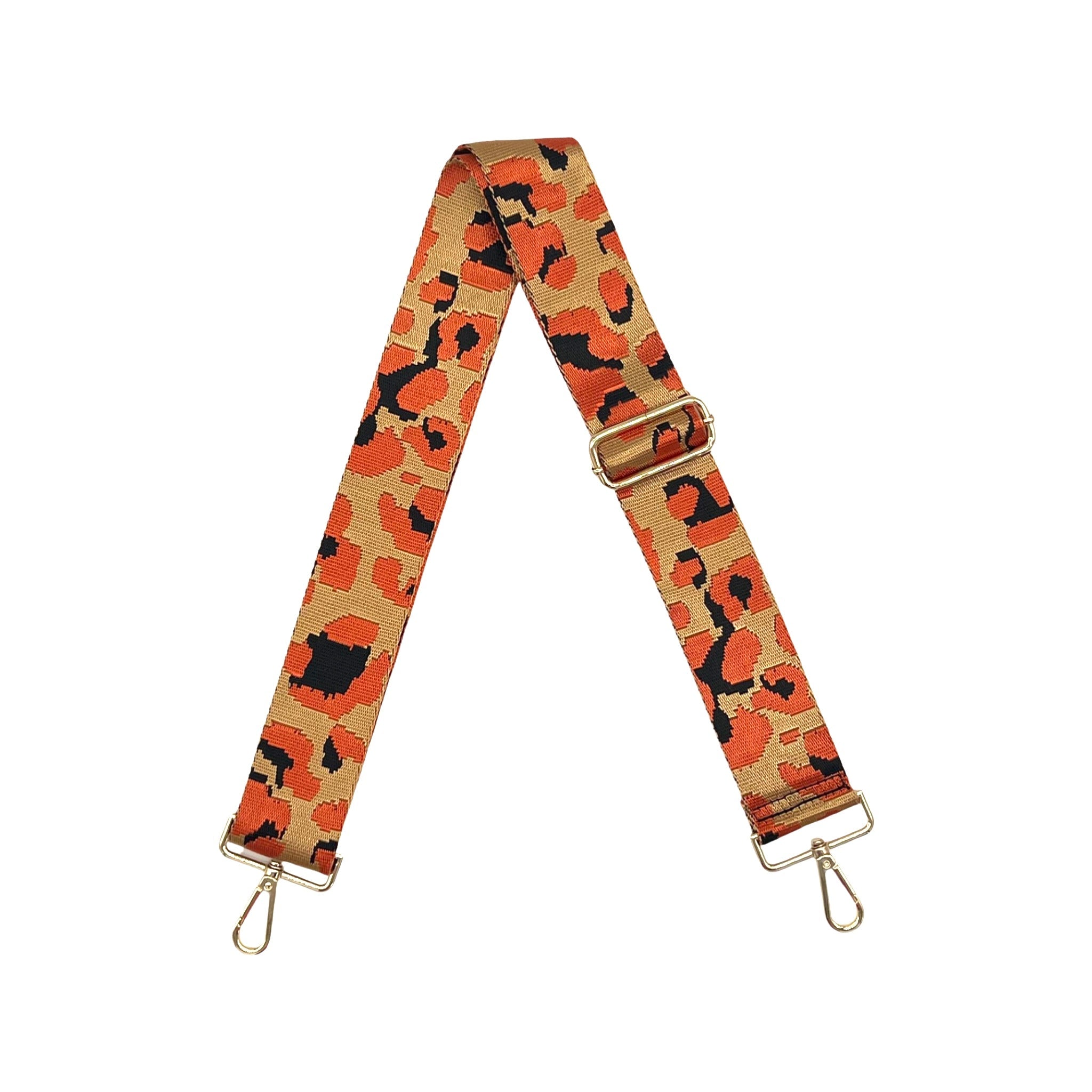 Pumpkin-Camel | Leopard Crossbody Strap