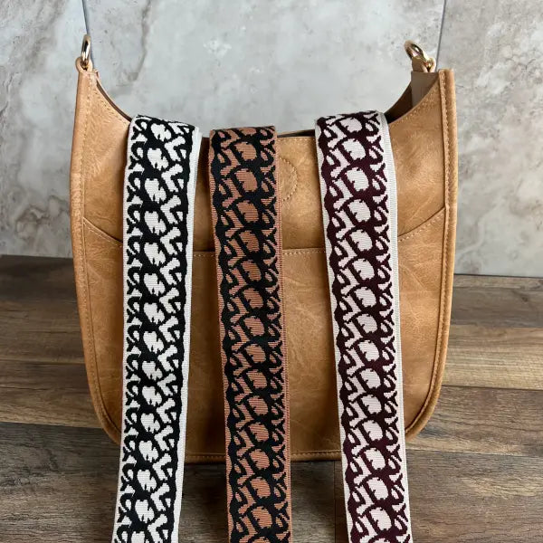 Buy Ivory Checkered Guitar Strap Crossbody Bag Online