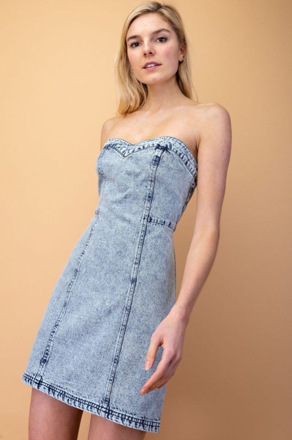 sweetheart denim dress