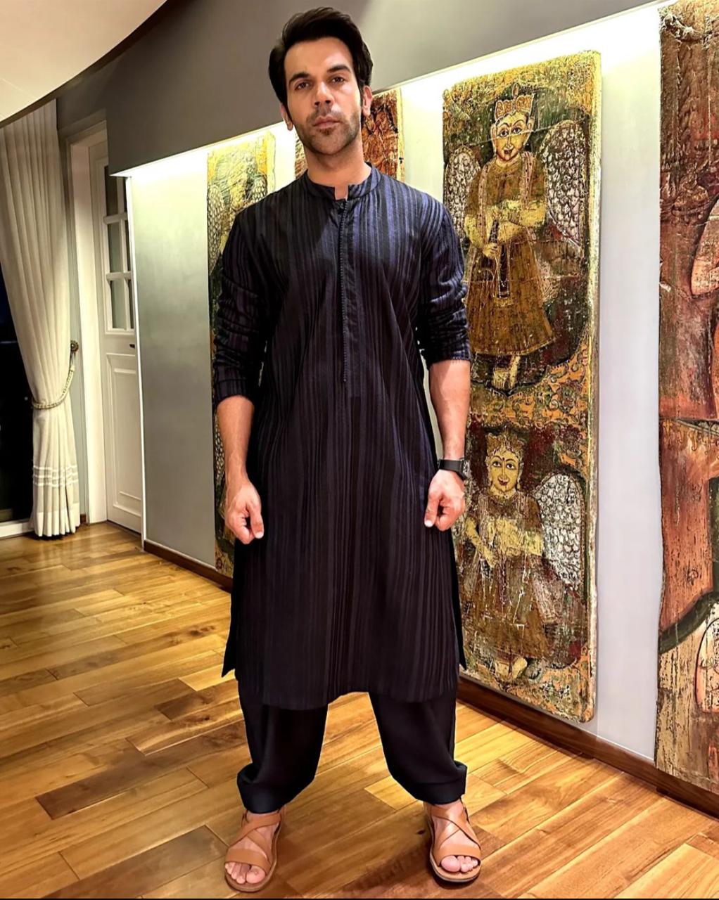 Raj Kummar Rao In Anamika Khanna Mens Kurta