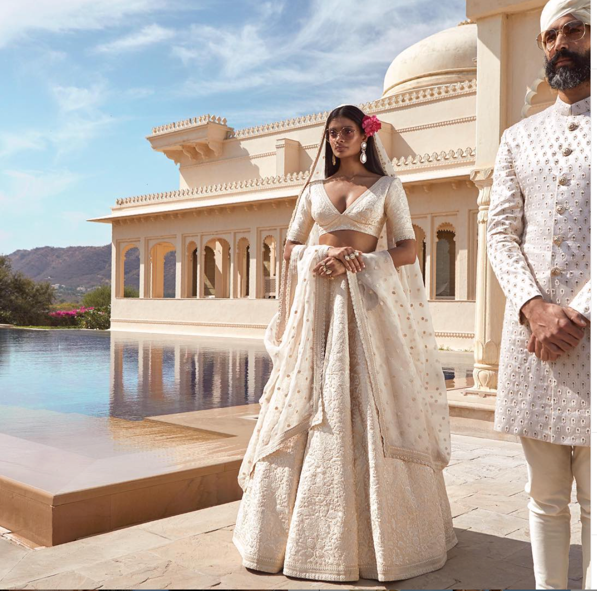 ivory bridal lehenga