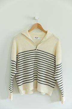 Hallie Striped Quarter Zip Pullover