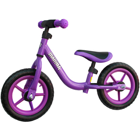 purple balance bike