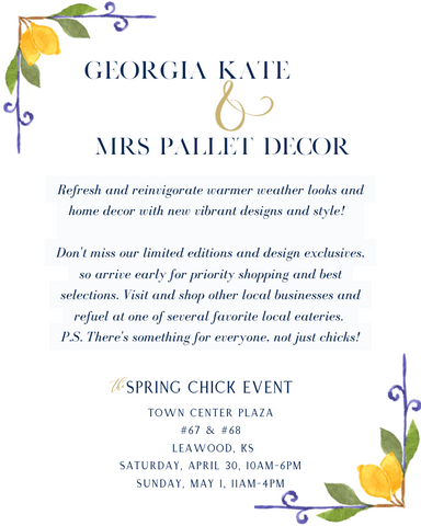 Pop up shop, Georgia Kate, Spring Chick Event