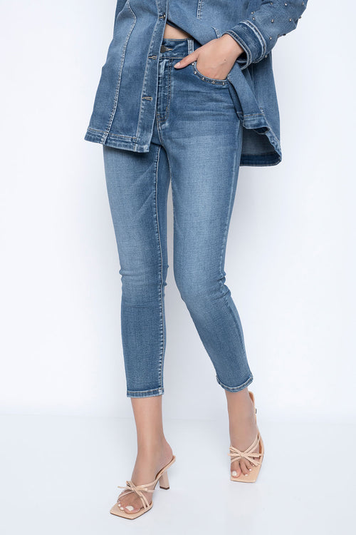 Alexandra No Pocket Bling Jeans #DJ3389 – GRAY FASHION