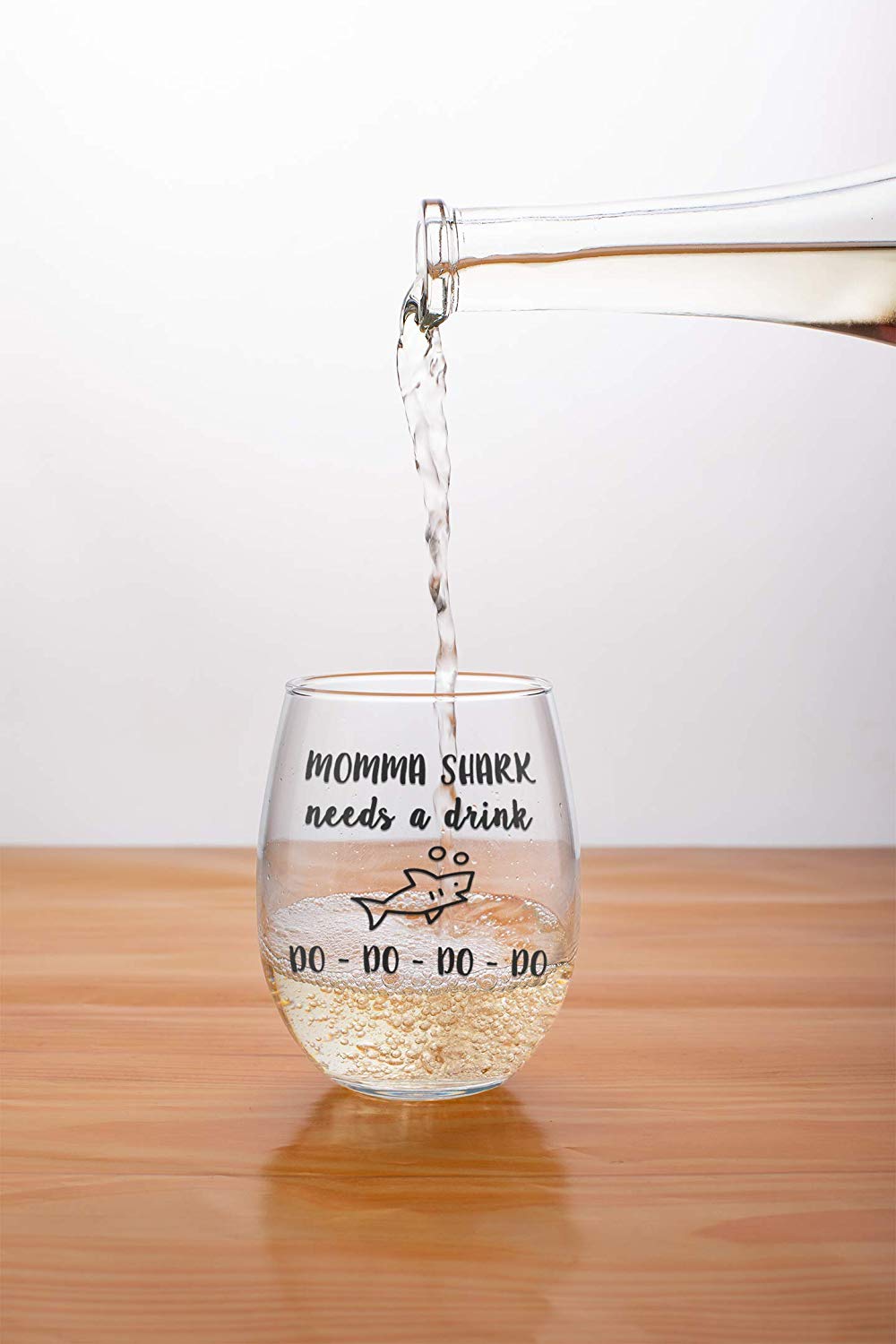 mama shark needs a drink glass