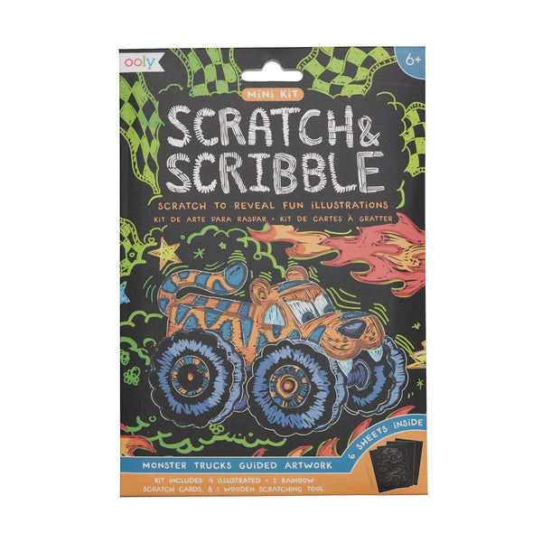 OOLY - Mini Scratch & Scribble Art Kit: Monster Truck - liftsurelevadores