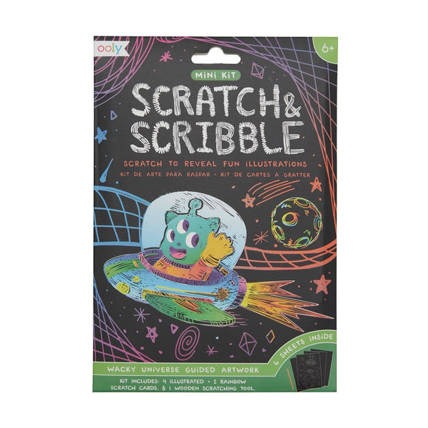 OOLY - Mini Scratch & Scribble Art Kit: Wacky Universe - liftsurelevadores