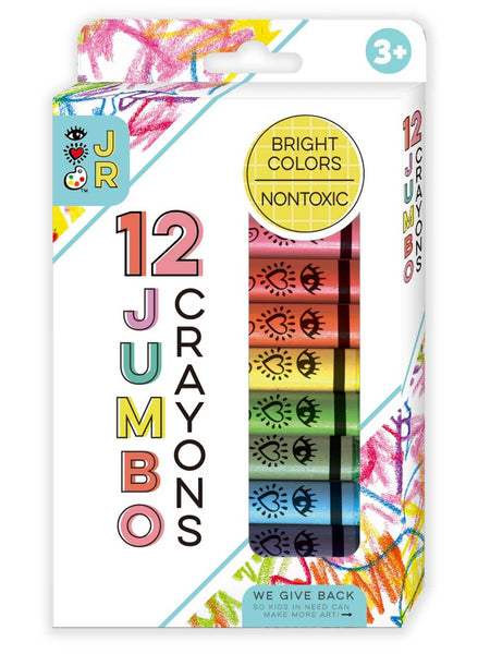 Bright Stripes - iHeartArt Jr 12 Jumbo Crayons - kennethodaniel
