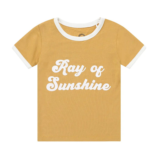 Emerson and Friends - Ray of Sunshine Bamboo Terry Ringer Toddler Kids T-Shirt