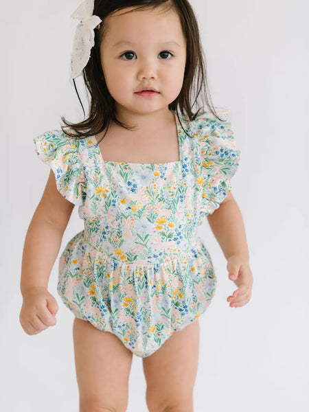 Ollie Jay - Emmy Romper in Bunny Garden