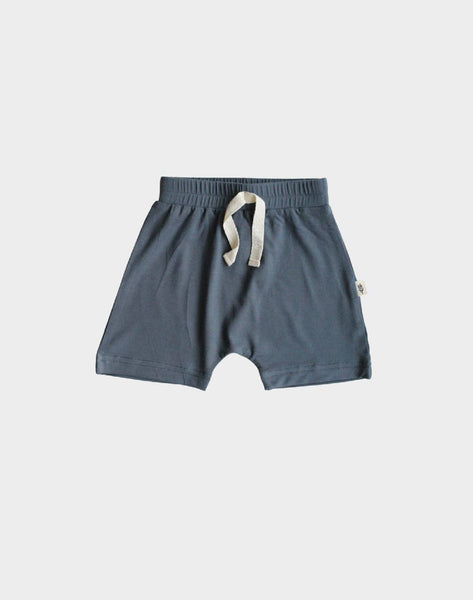 babysprouts clothing company - S23 D2: Baby Boy's Harem Shorts in Dusty Blue - kennethodaniel