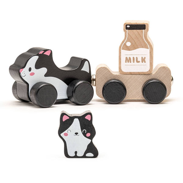 Cubika - Wooden Happy Kitten On Magnets