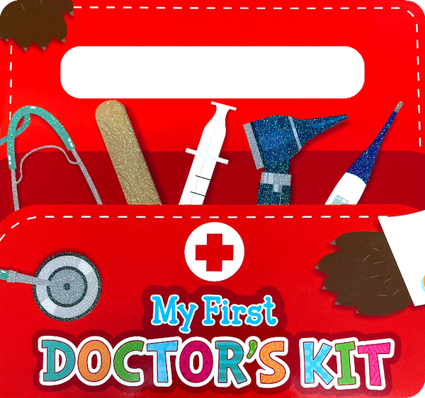 Little Hippo Books - My First Doctor's Kit- Sensory Touch and Feel Board with Handle